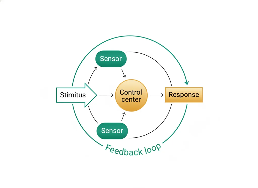 Labeled illustration: feedback