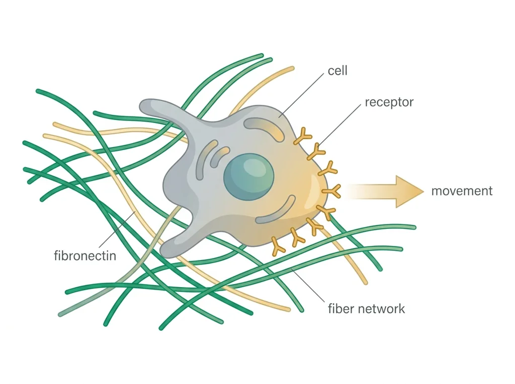 Labeled illustration: fibronectin (FN1)