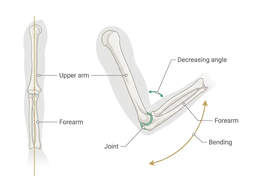 Labeled illustration: flexion