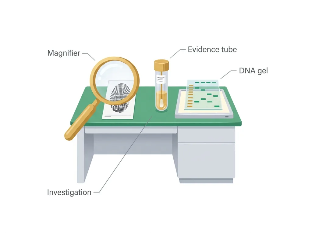 Labeled illustration: forensic