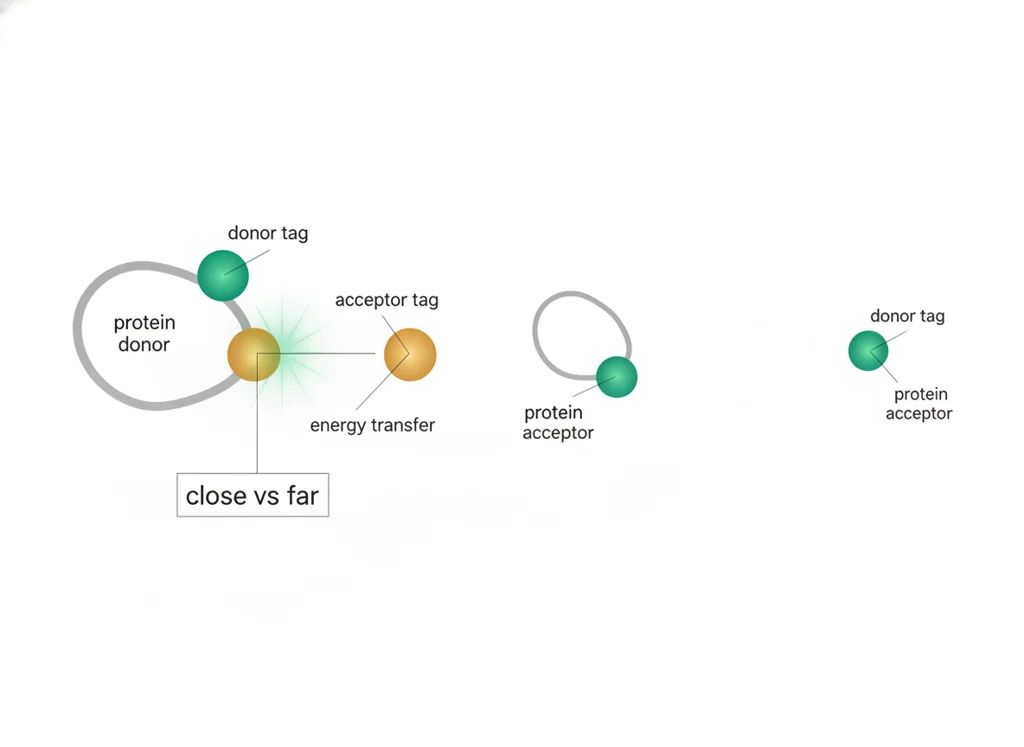 Labeled illustration: FRET