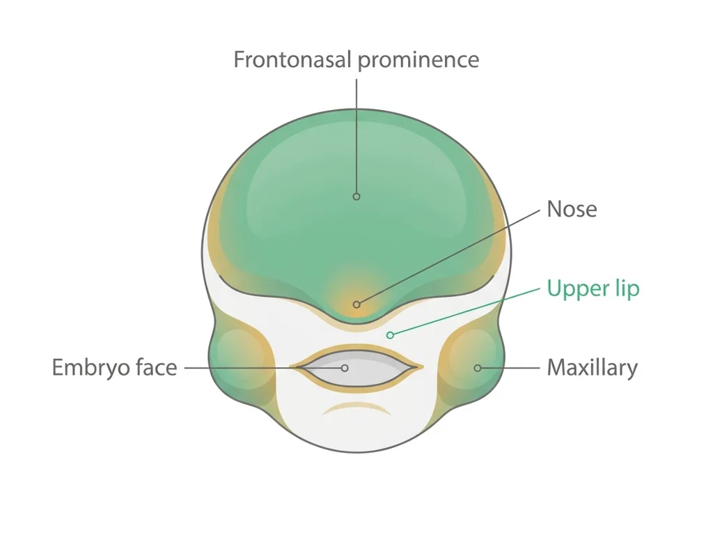 Labeled illustration: frontonasal prominence