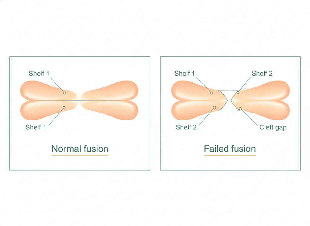 Labeled illustration: fusion failure