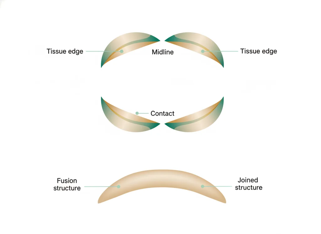 Labeled illustration: fusion