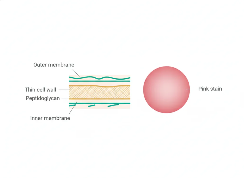 Labeled illustration: Gram-negative