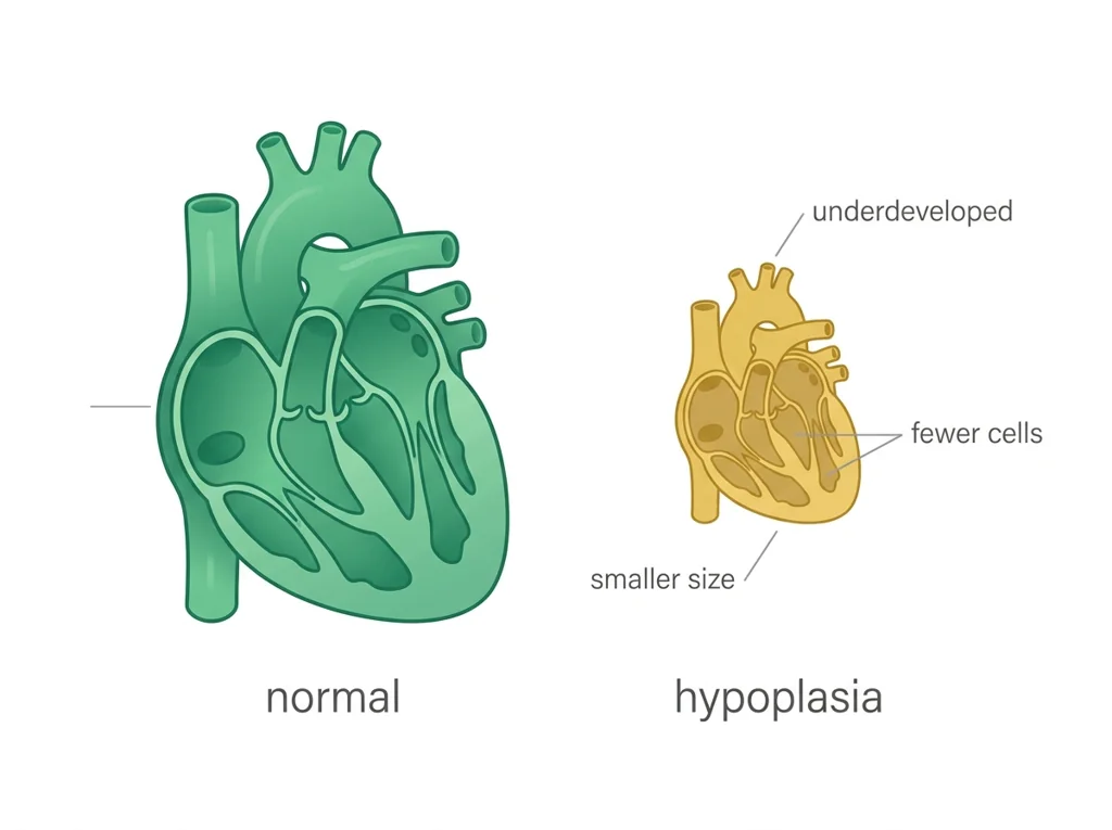 Labeled illustration: hypoplasia