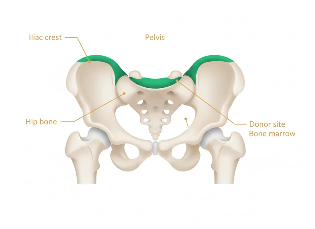 Labeled illustration: iliac crest