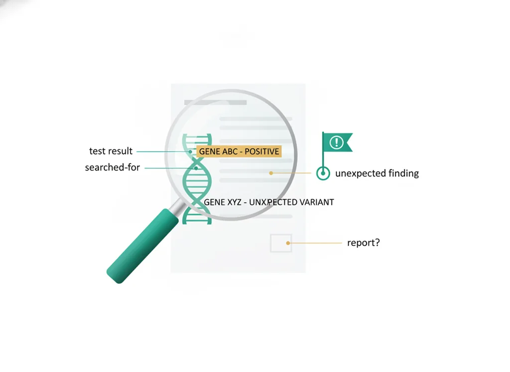 Labeled illustration: incidental findings