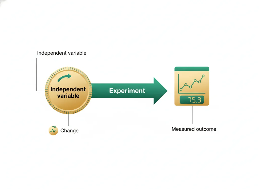 Labeled illustration: independent variable