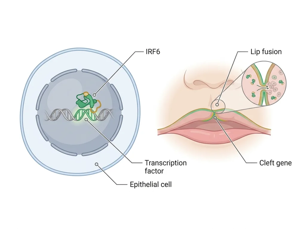 Labeled illustration: IRF6
