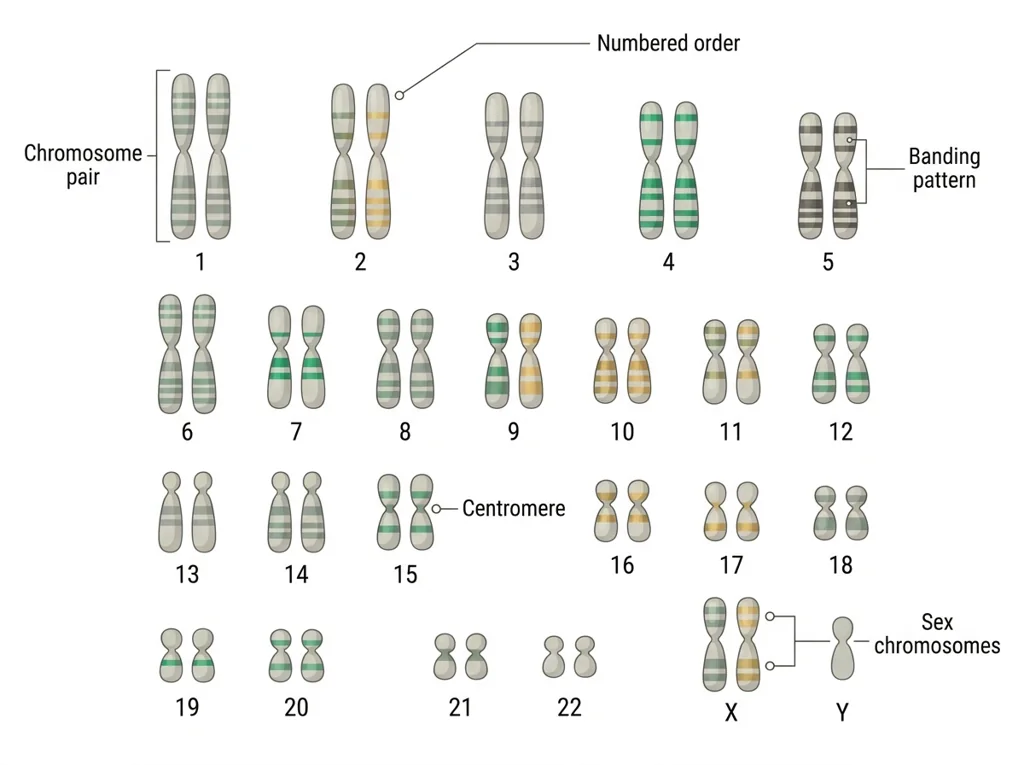 Labeled illustration: karyotype