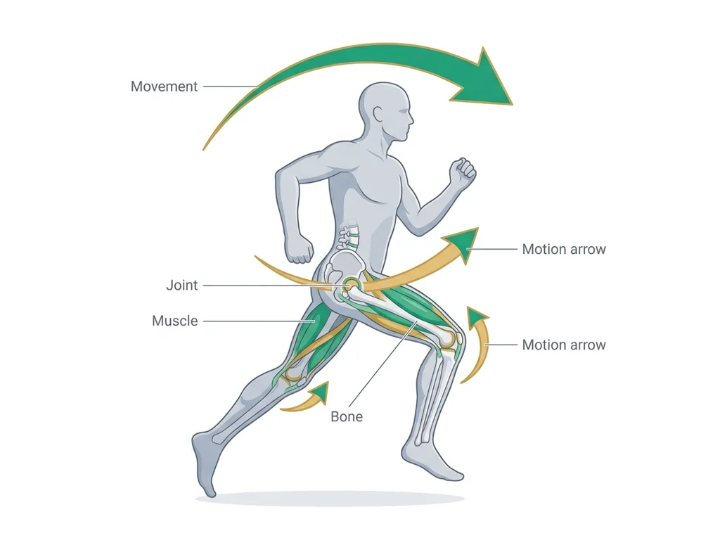Labeled illustration: kinesiology