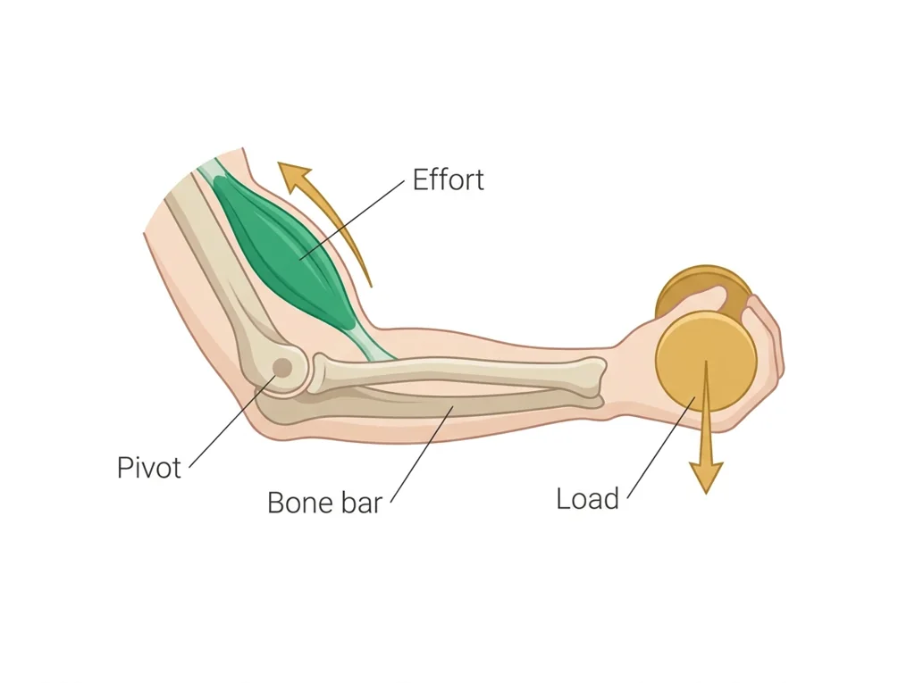Labeled illustration: lever