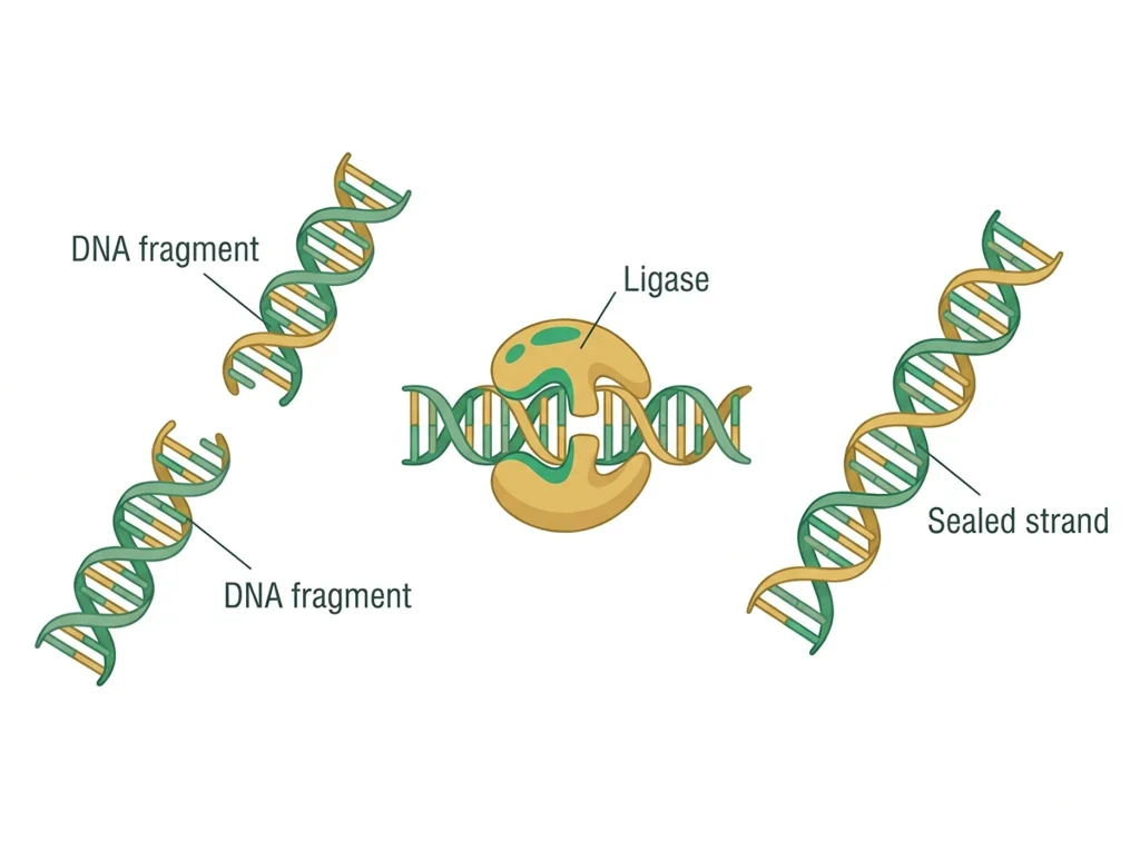 Labeled illustration: ligase