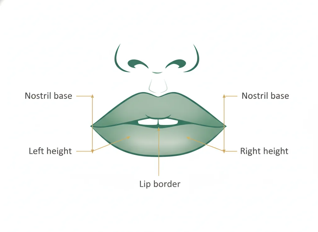 Labeled illustration: lip height