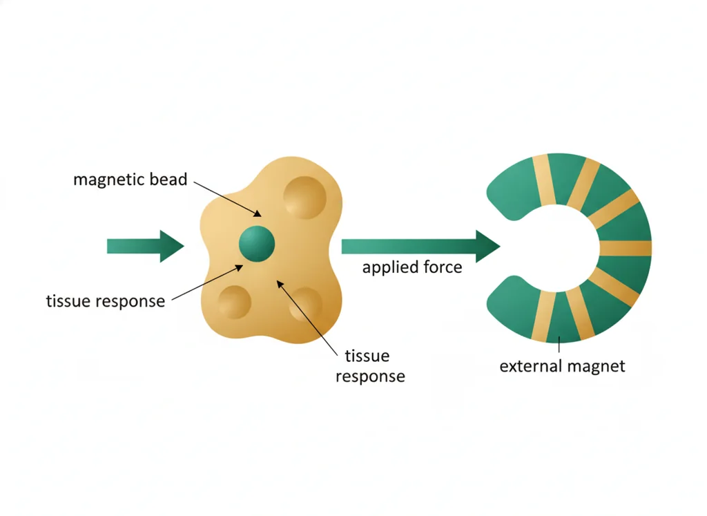 Labeled illustration: magnetic actuation