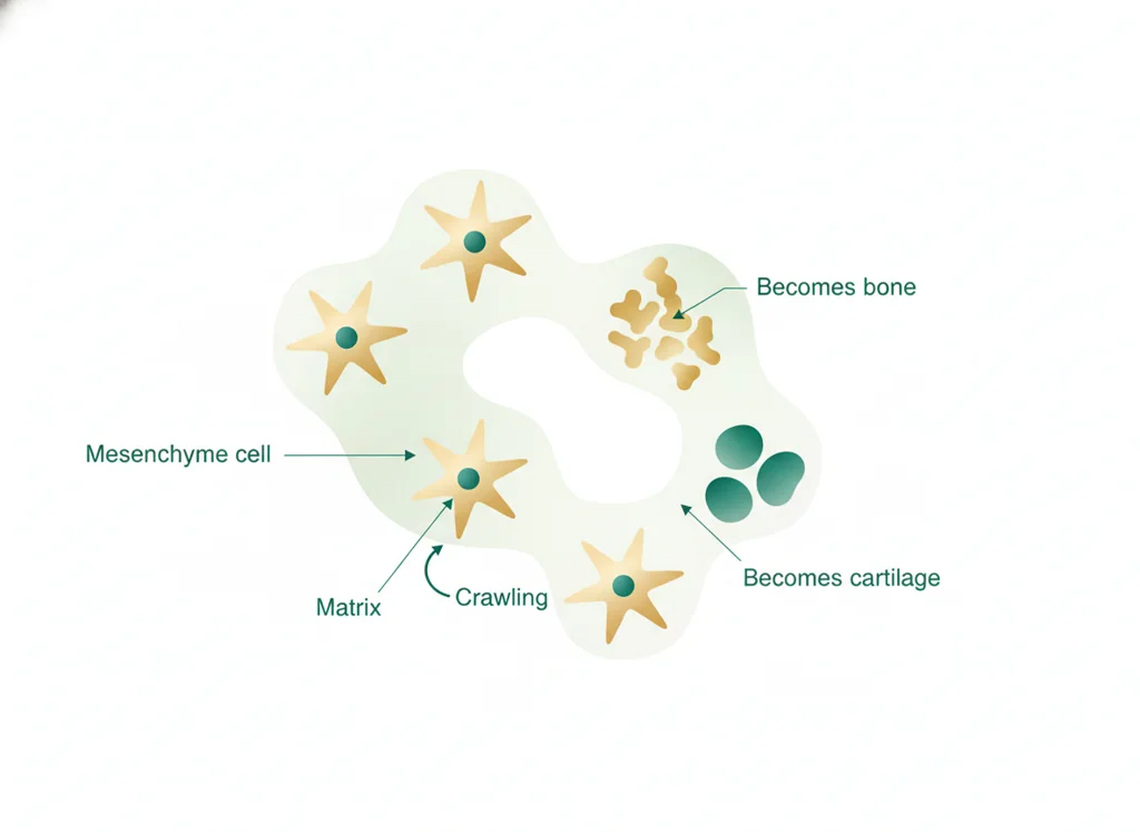 Labeled illustration: mesenchyme