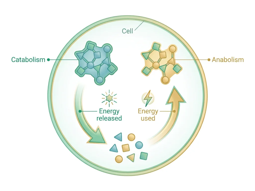 Labeled illustration: metabolism