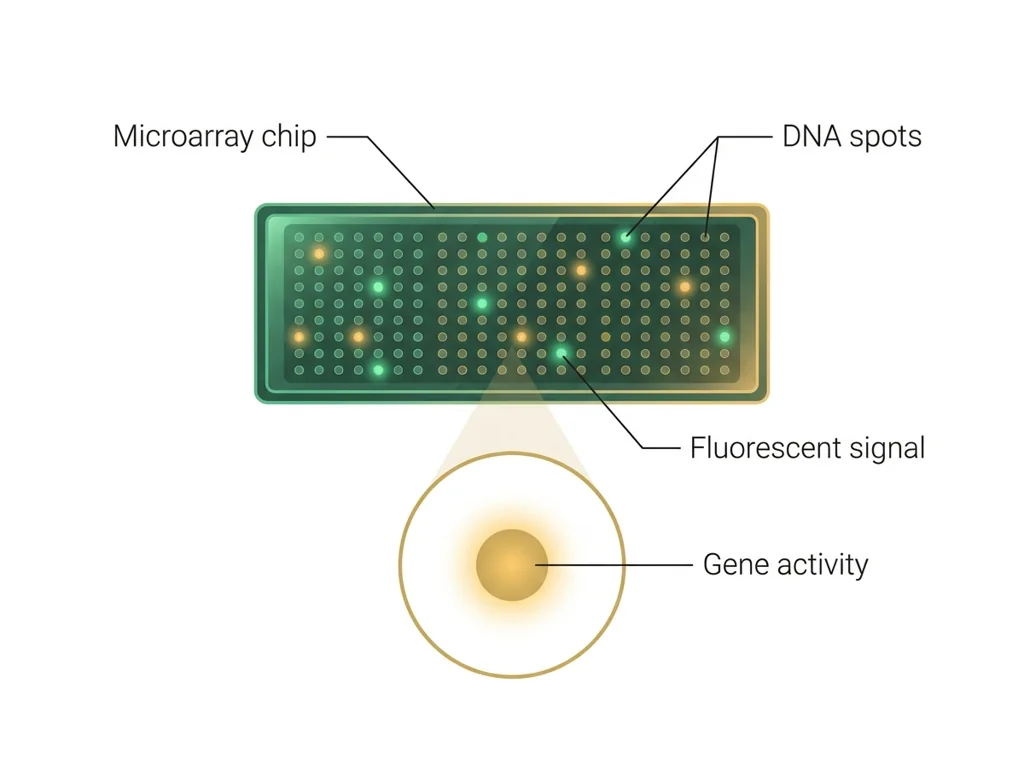 Labeled illustration: microarray