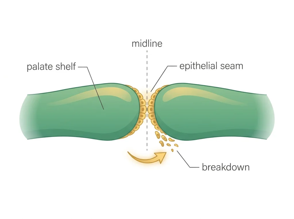 Labeled illustration: midline epithelial seam (MES)