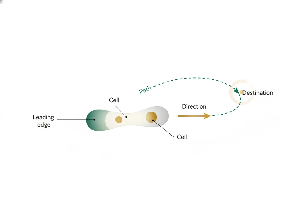 Labeled illustration: migration