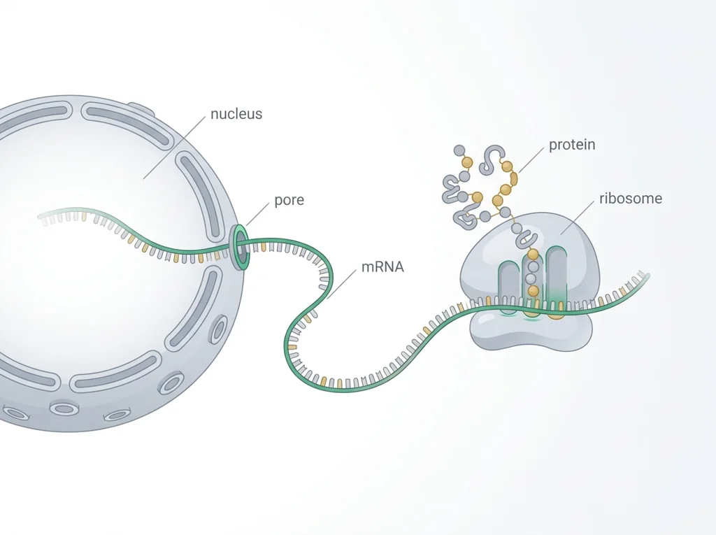 Labeled illustration: mRNA (messenger RNA)