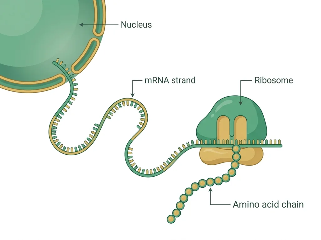Labeled illustration: mRNA