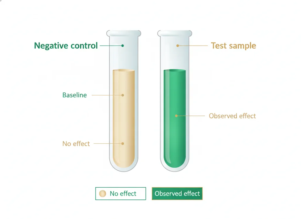 Labeled illustration: negative control