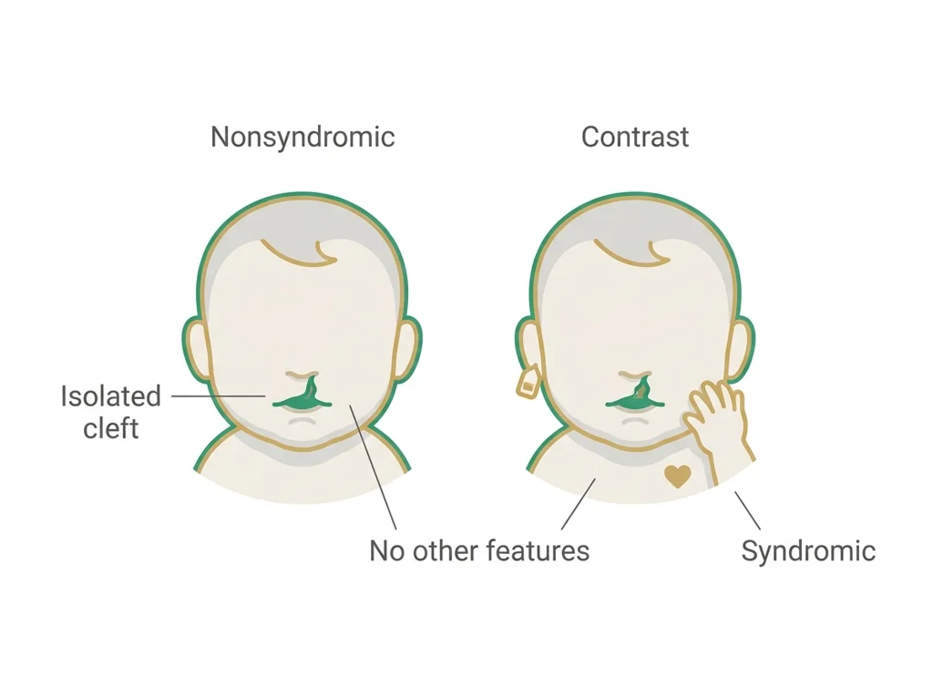 Labeled illustration: nonsyndromic