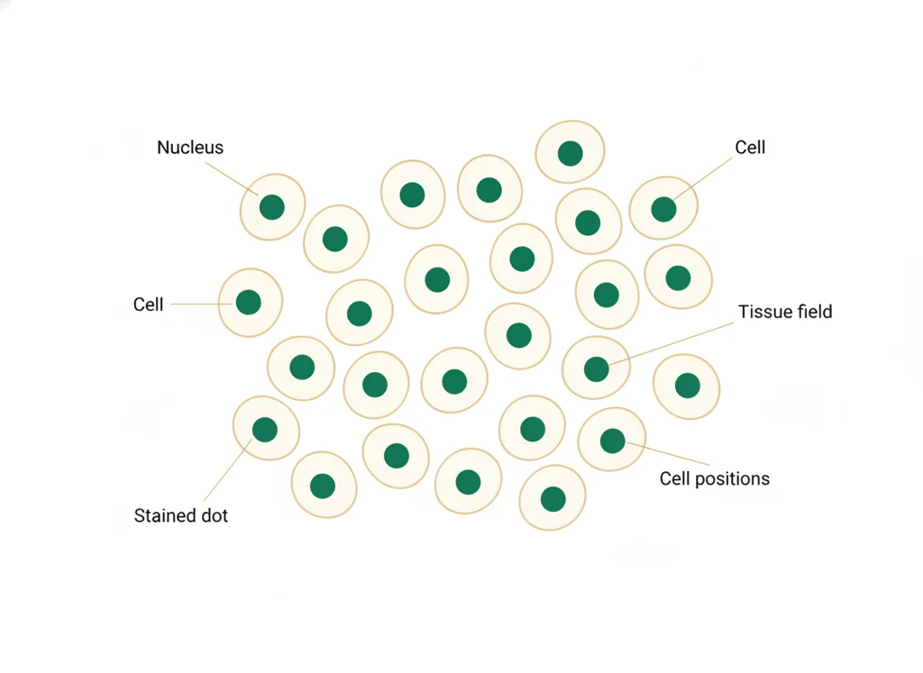 Labeled illustration: nuclei