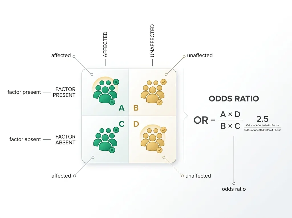 Labeled illustration: odds ratio