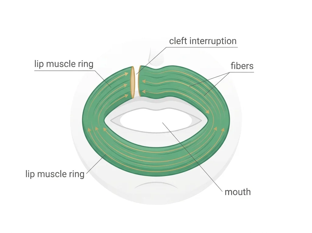 Labeled illustration: orbicularis oris