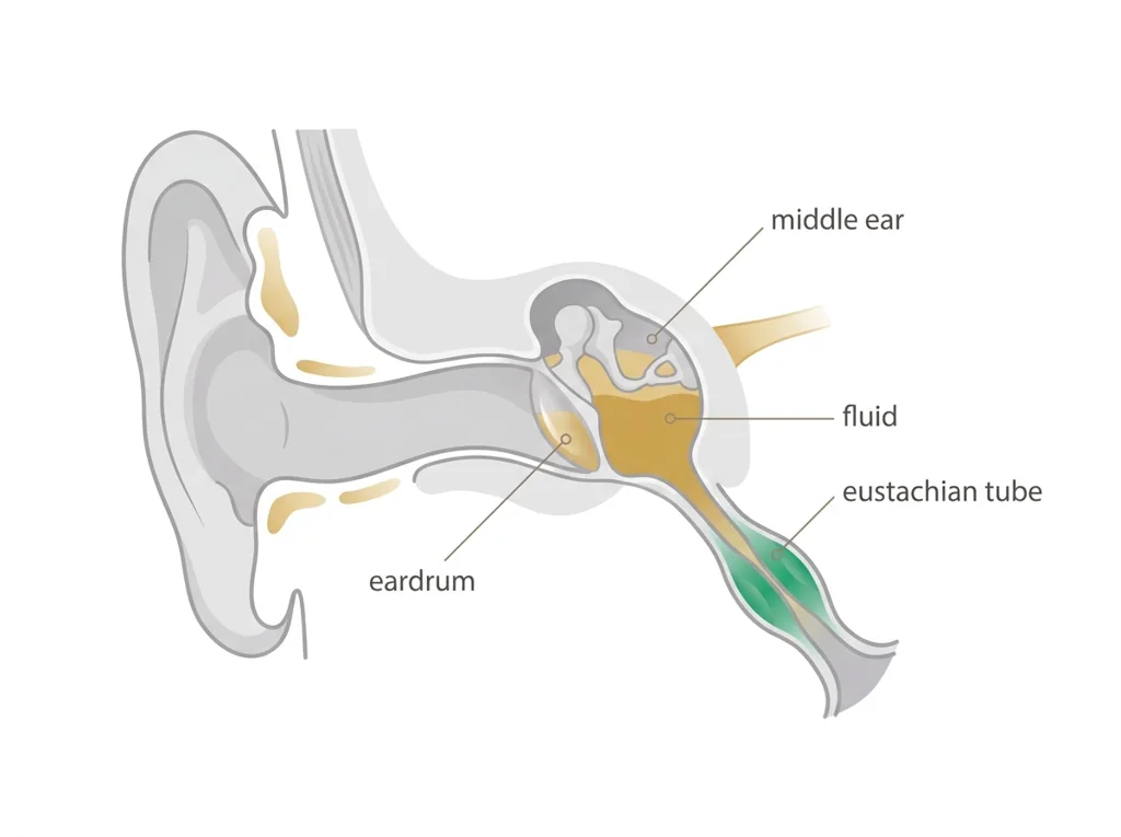Labeled illustration: otitis-media