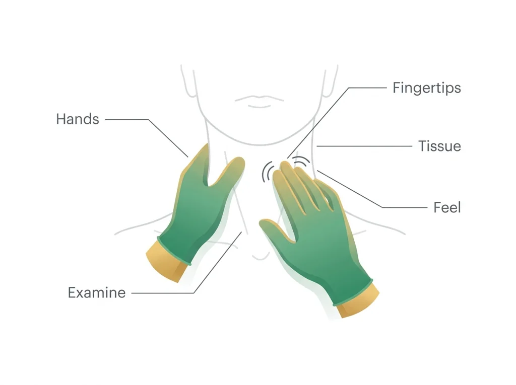 Labeled illustration: palpation