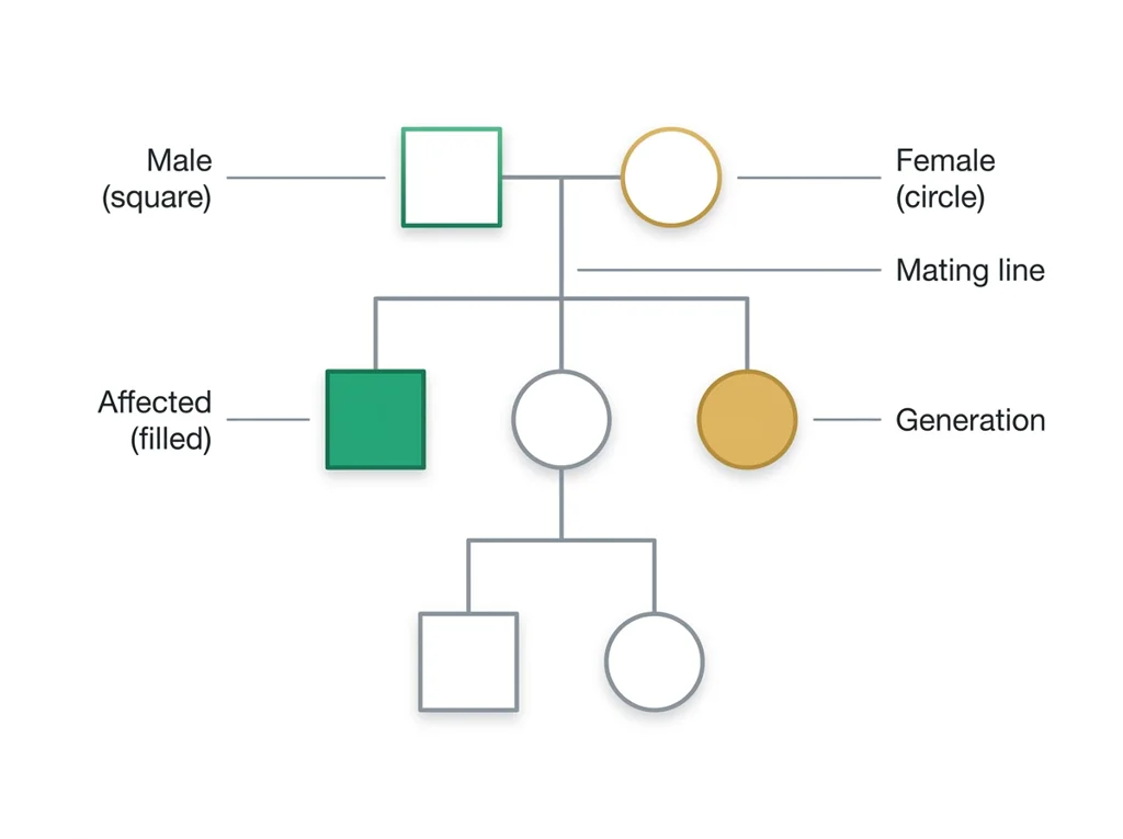 Labeled illustration: pedigree