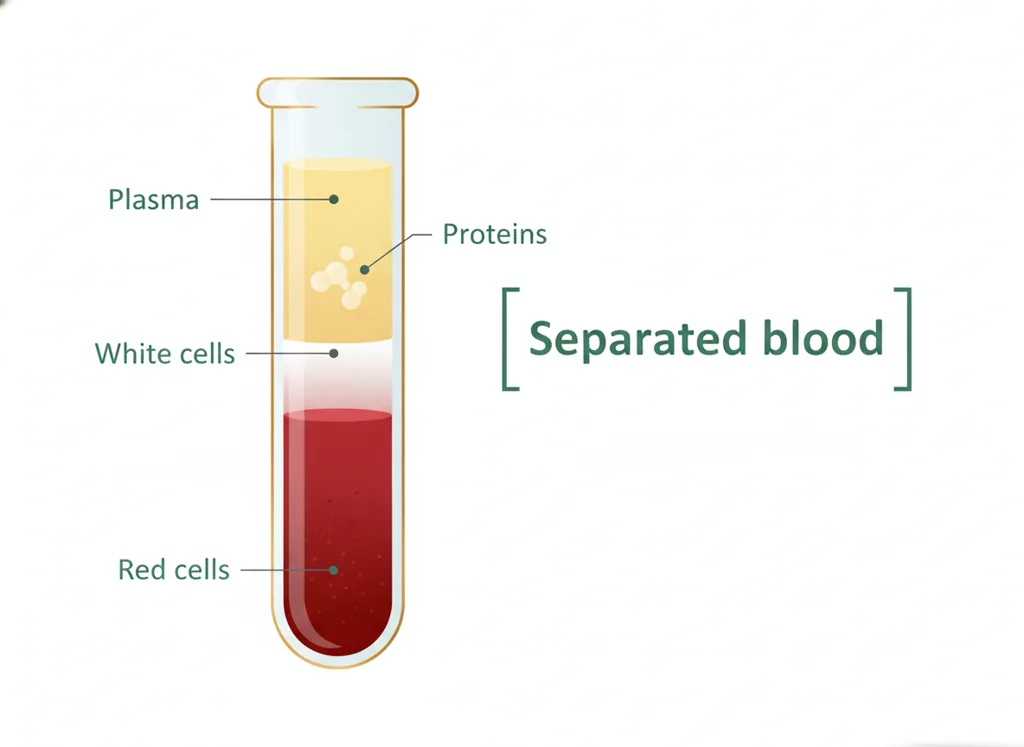 Labeled illustration: plasma