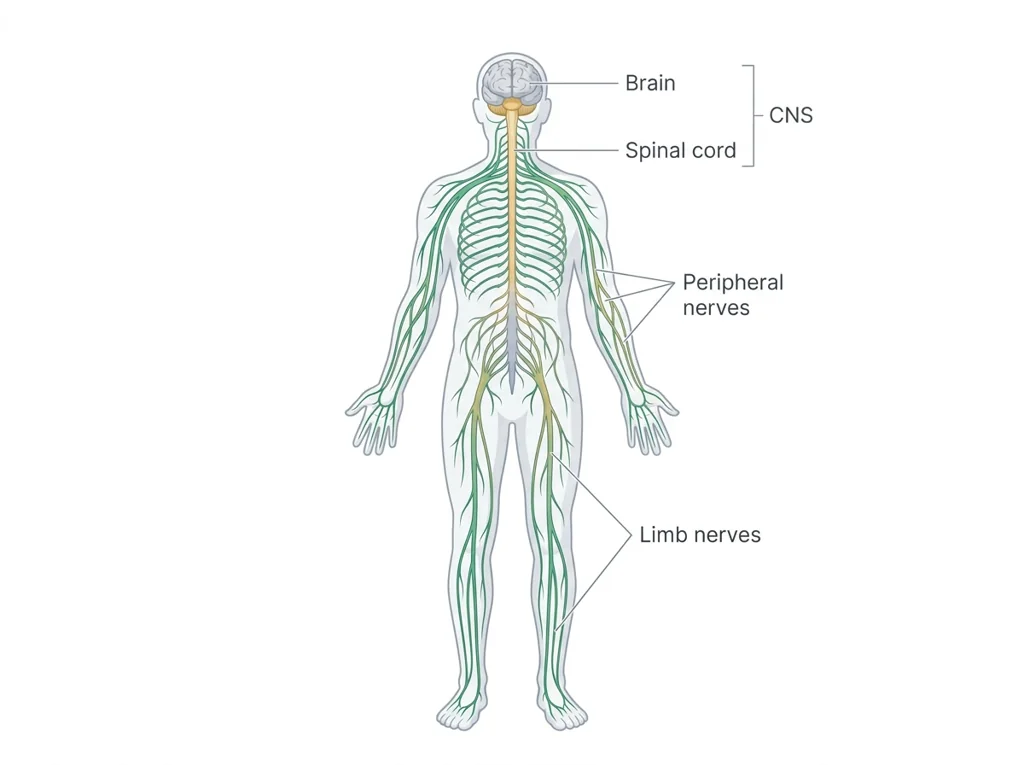 Labeled illustration: PNS