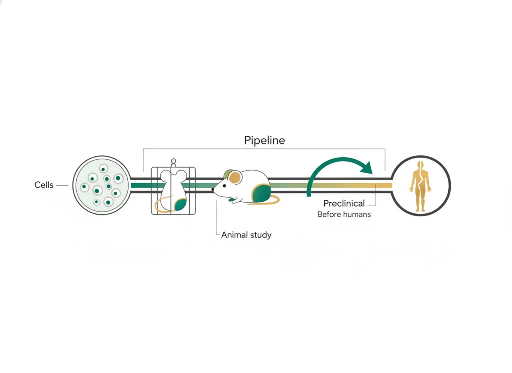 Labeled illustration: preclinical