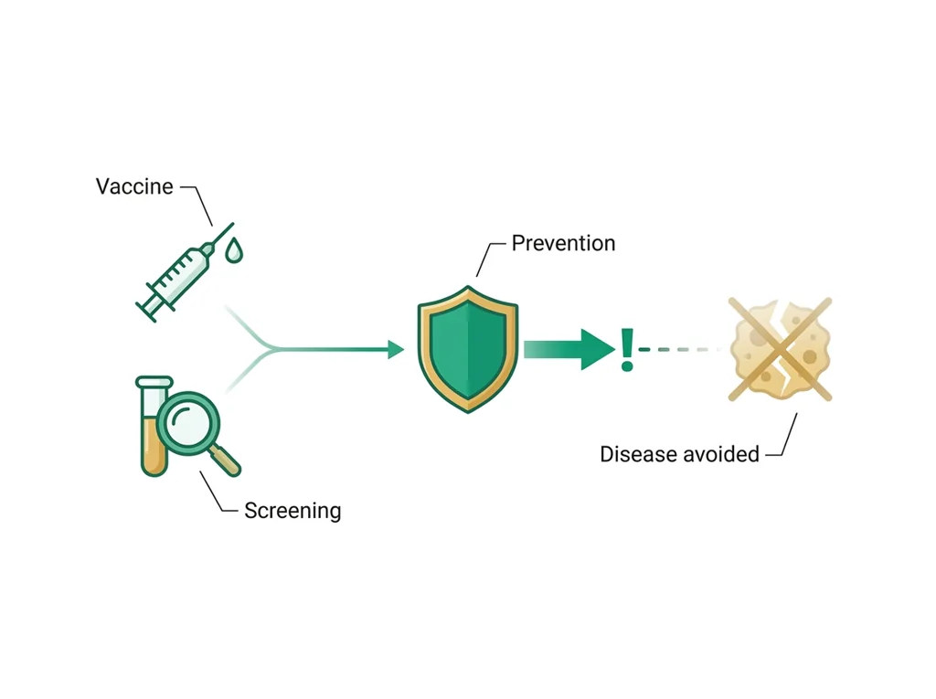 Labeled illustration: prevention