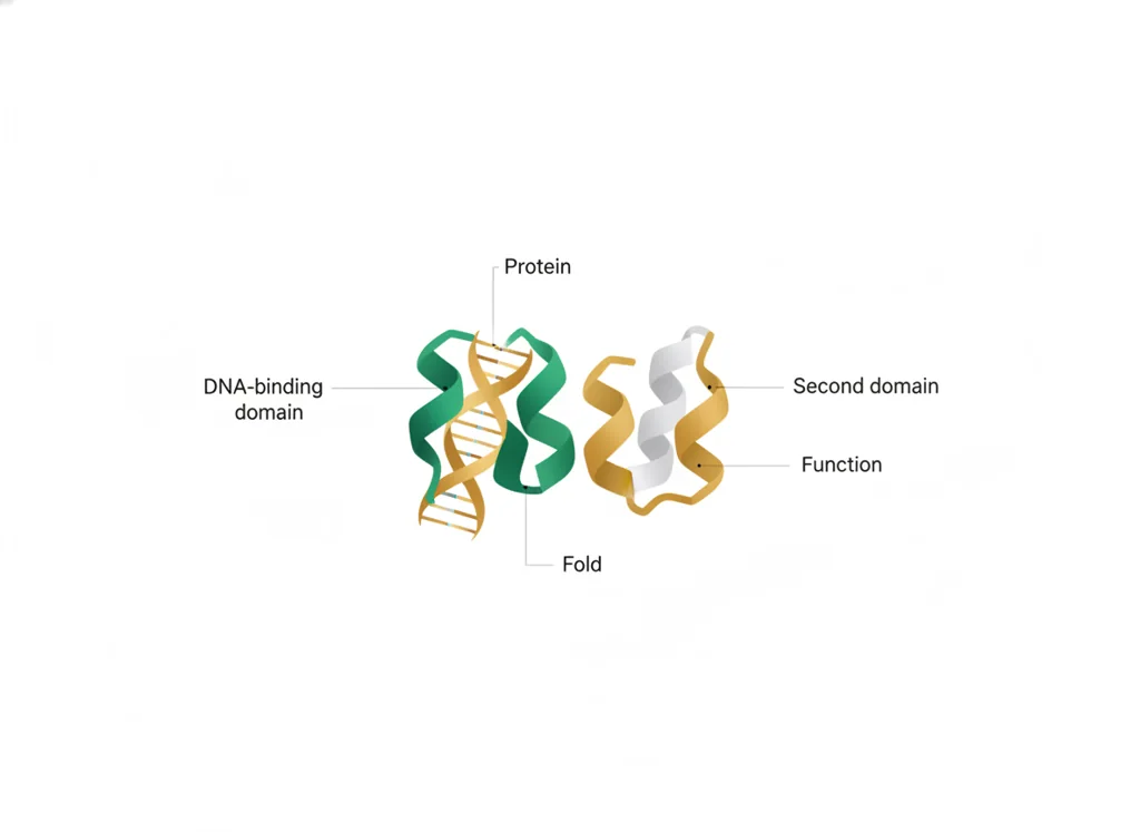 Labeled illustration: protein domain