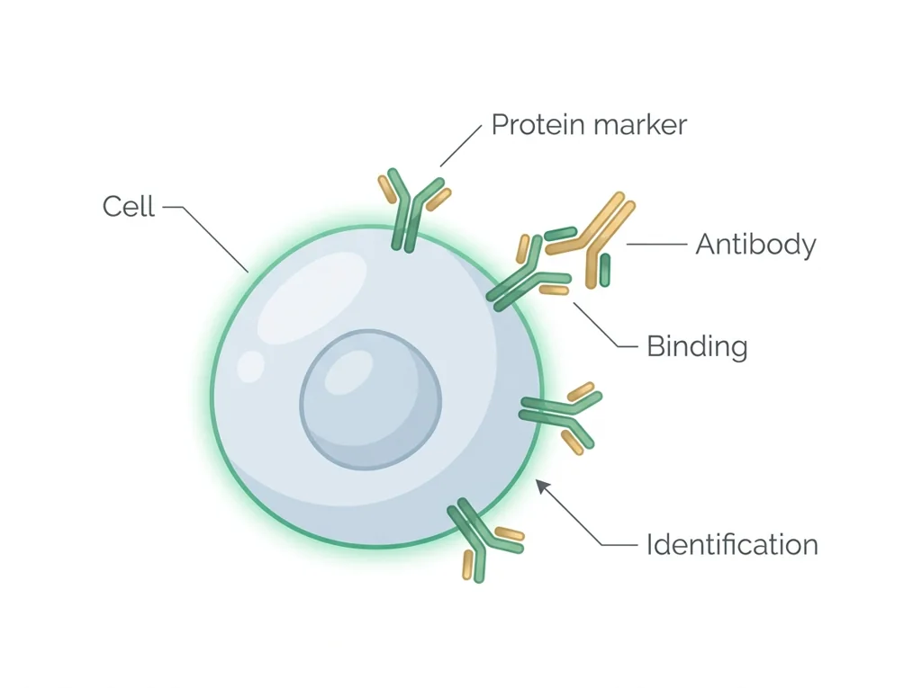 Labeled illustration: protein marker