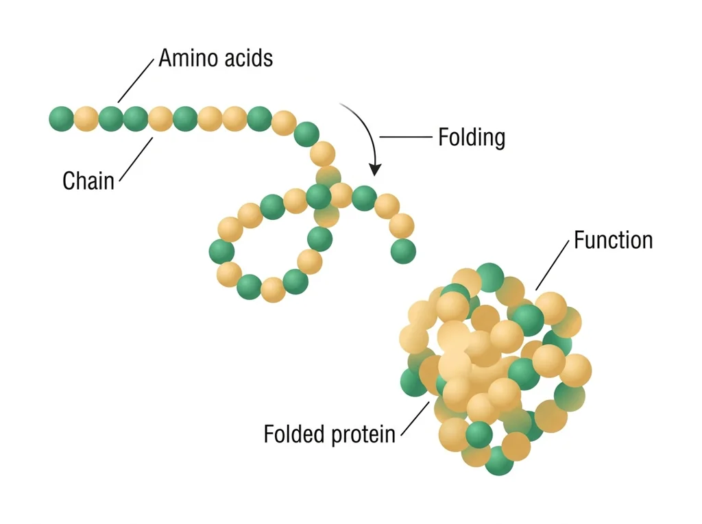 Labeled illustration: protein