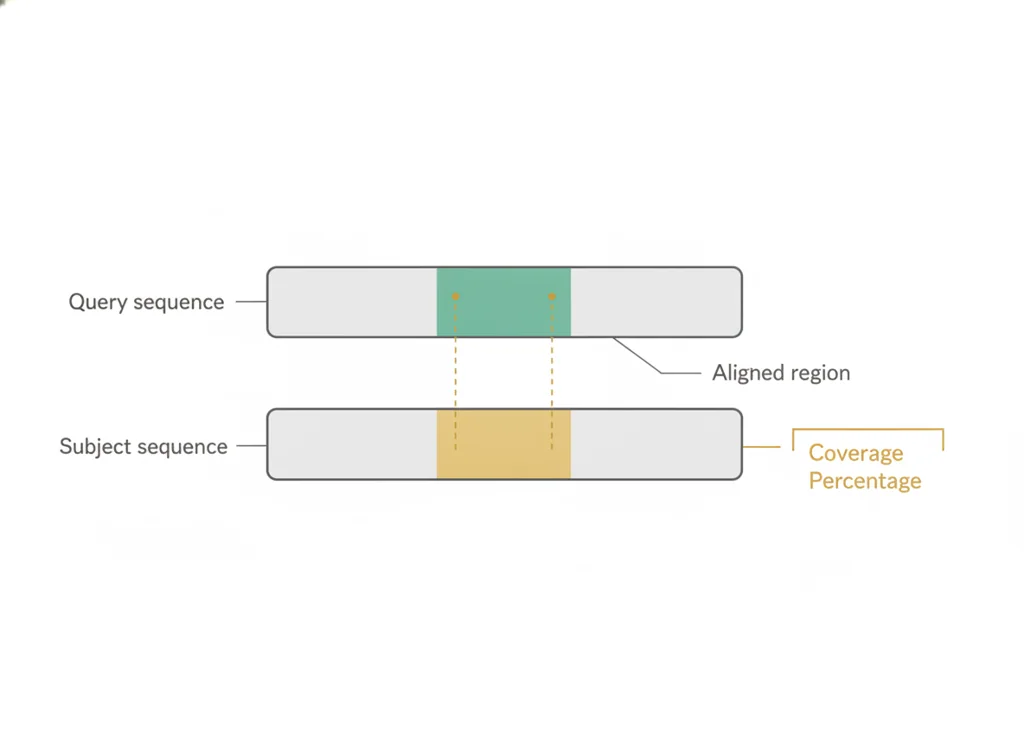 Labeled illustration: query coverage
