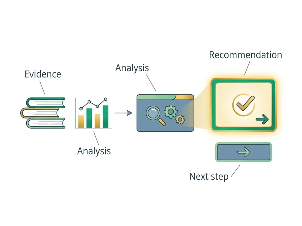 Labeled illustration: recommendation