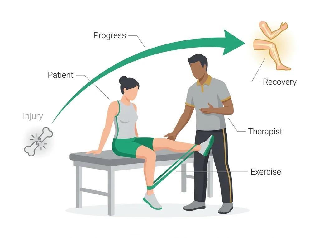 Labeled illustration: rehabilitation
