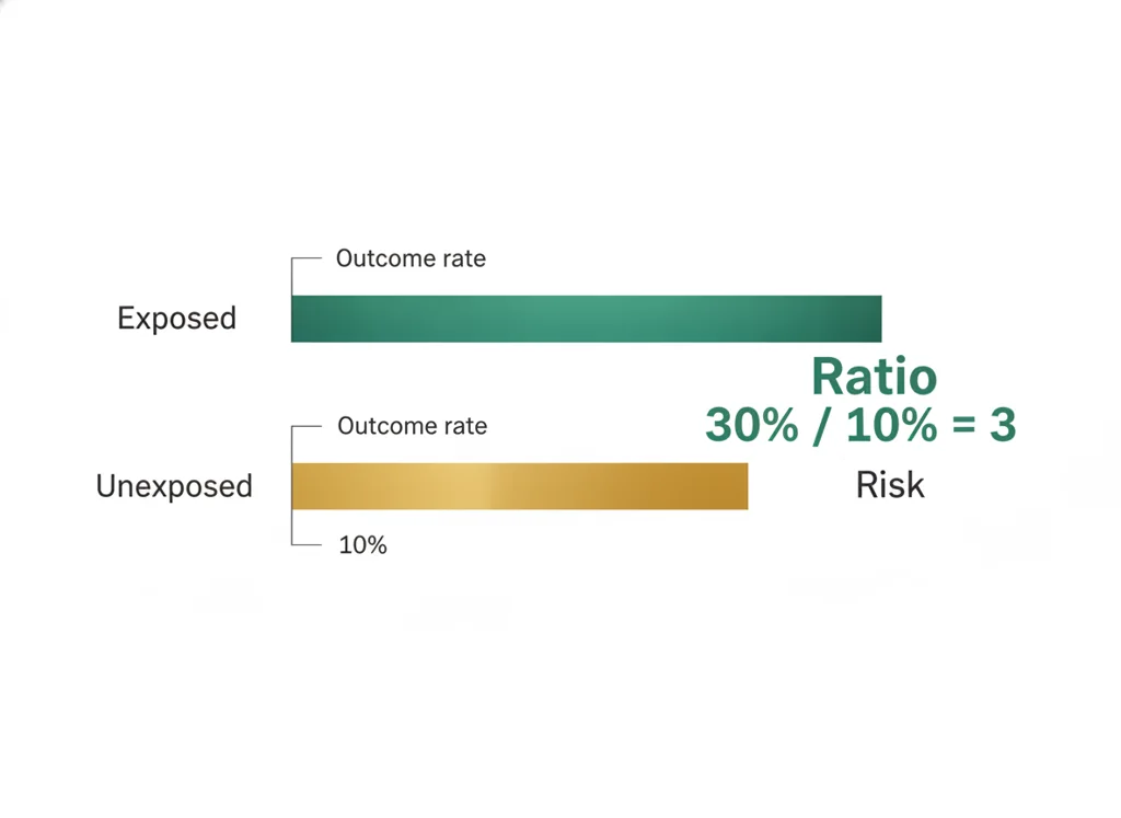 Labeled illustration: relative risk