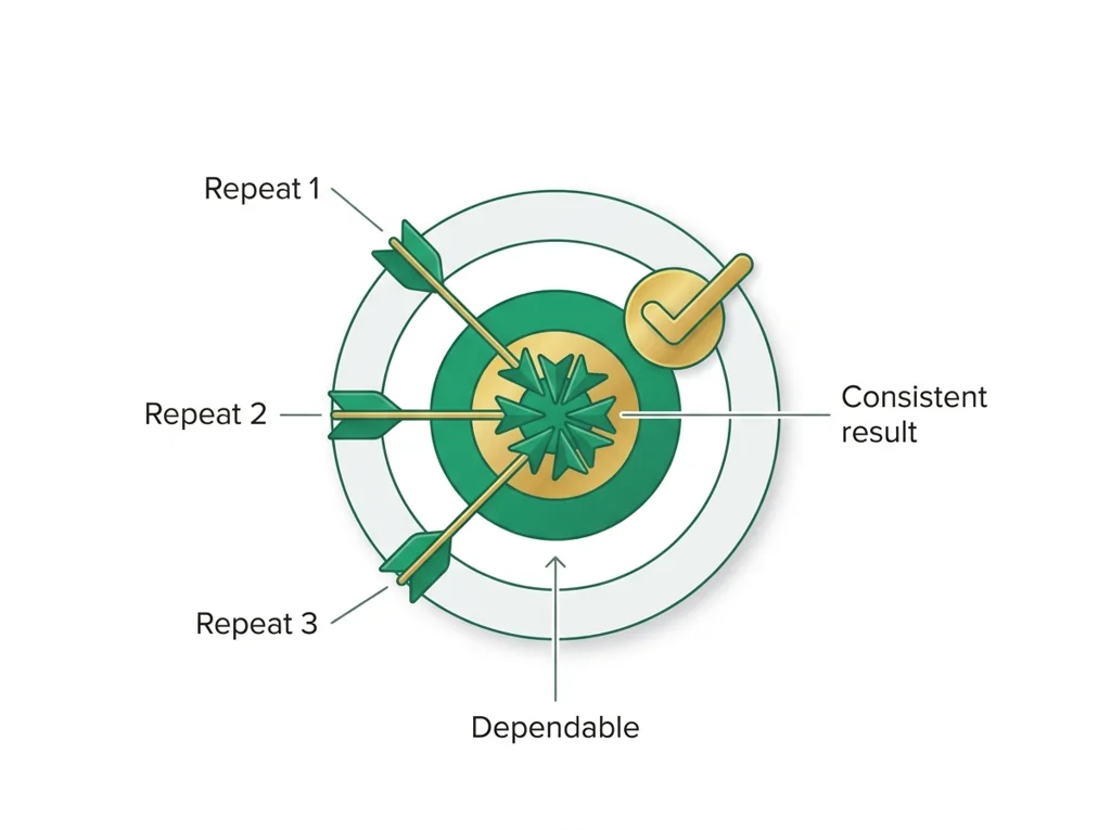 Labeled illustration: reliability