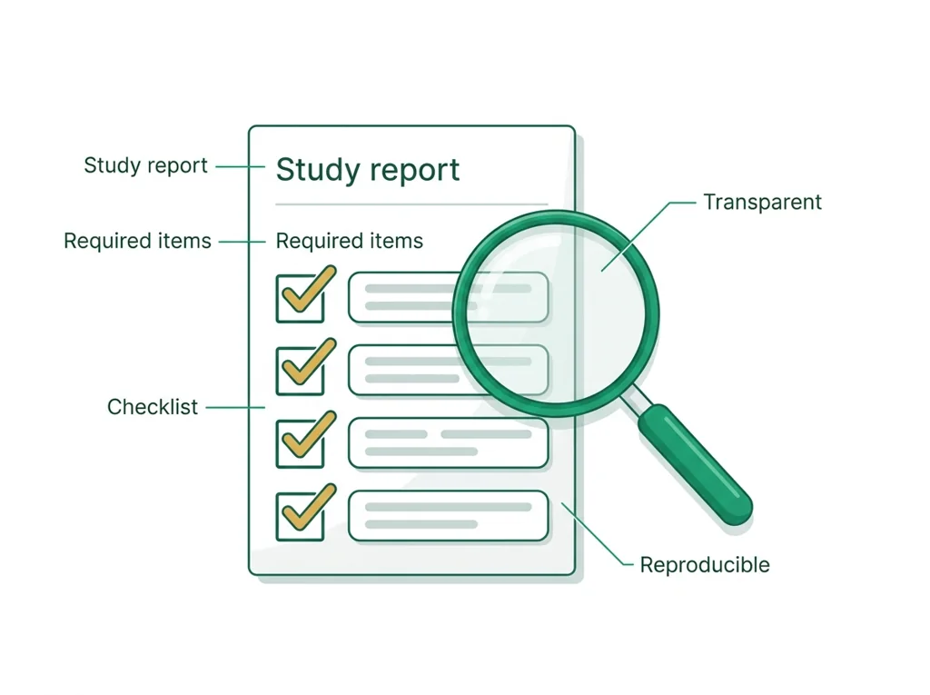 Labeled illustration: reporting standard