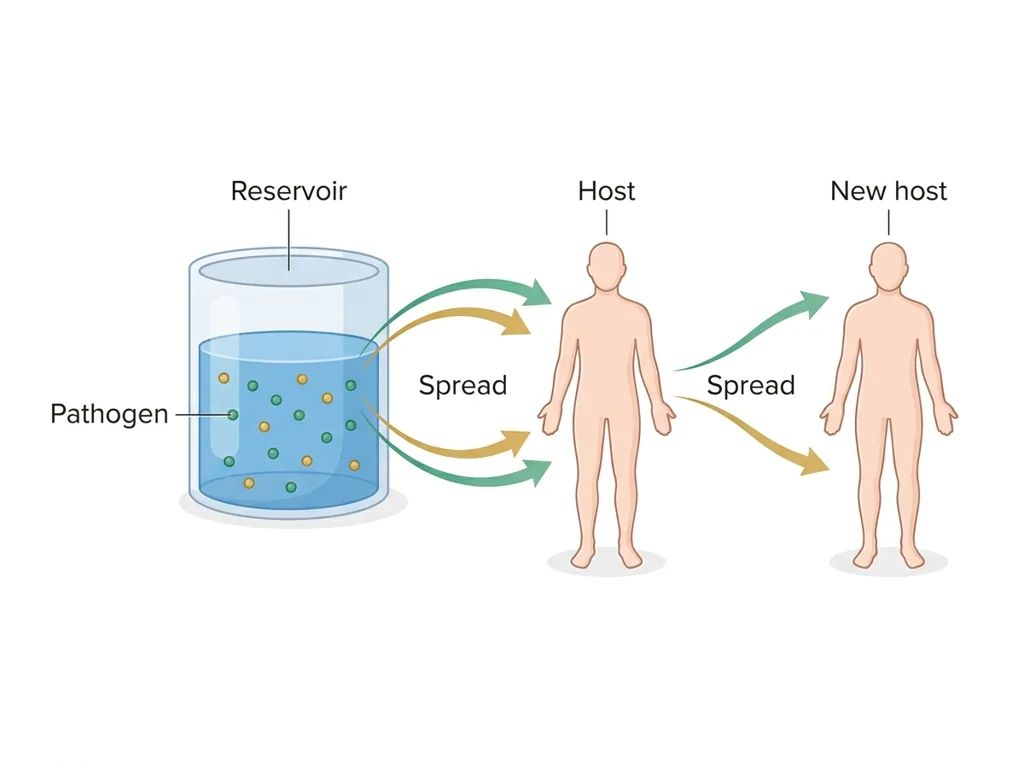 Labeled illustration: reservoir
