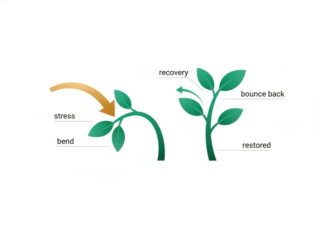 Labeled illustration: resilience